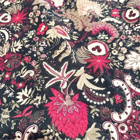 Y2k Briggs Black and red floral print skirt size 8 petite - Picture 7 of 10